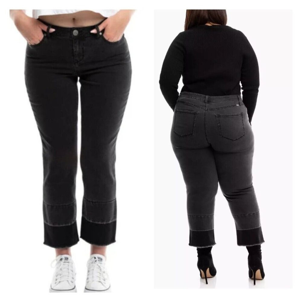 1822 Denim Vintage Denim Tomboy Black High Rise Stretch 20W NWT (39x26.5)